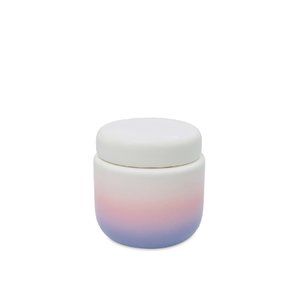 new brand PINK OMBRE Wild Sage Carissa Colorwash Breakable Ceramic JAR w/ Lid